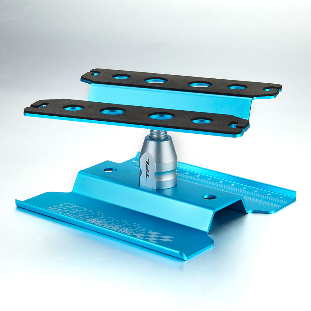 TC1505-B Auto Montagestand 1/10 drehbar blau eloxiert