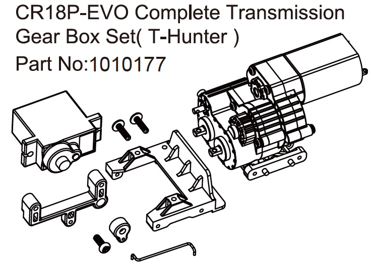 Hobby Plus Gear Box T-Hunter - EVO 1:18 240317