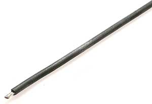 RS504SW Silikonkabel 1m Schwarz 0,75mm2 Außen d2.2mm