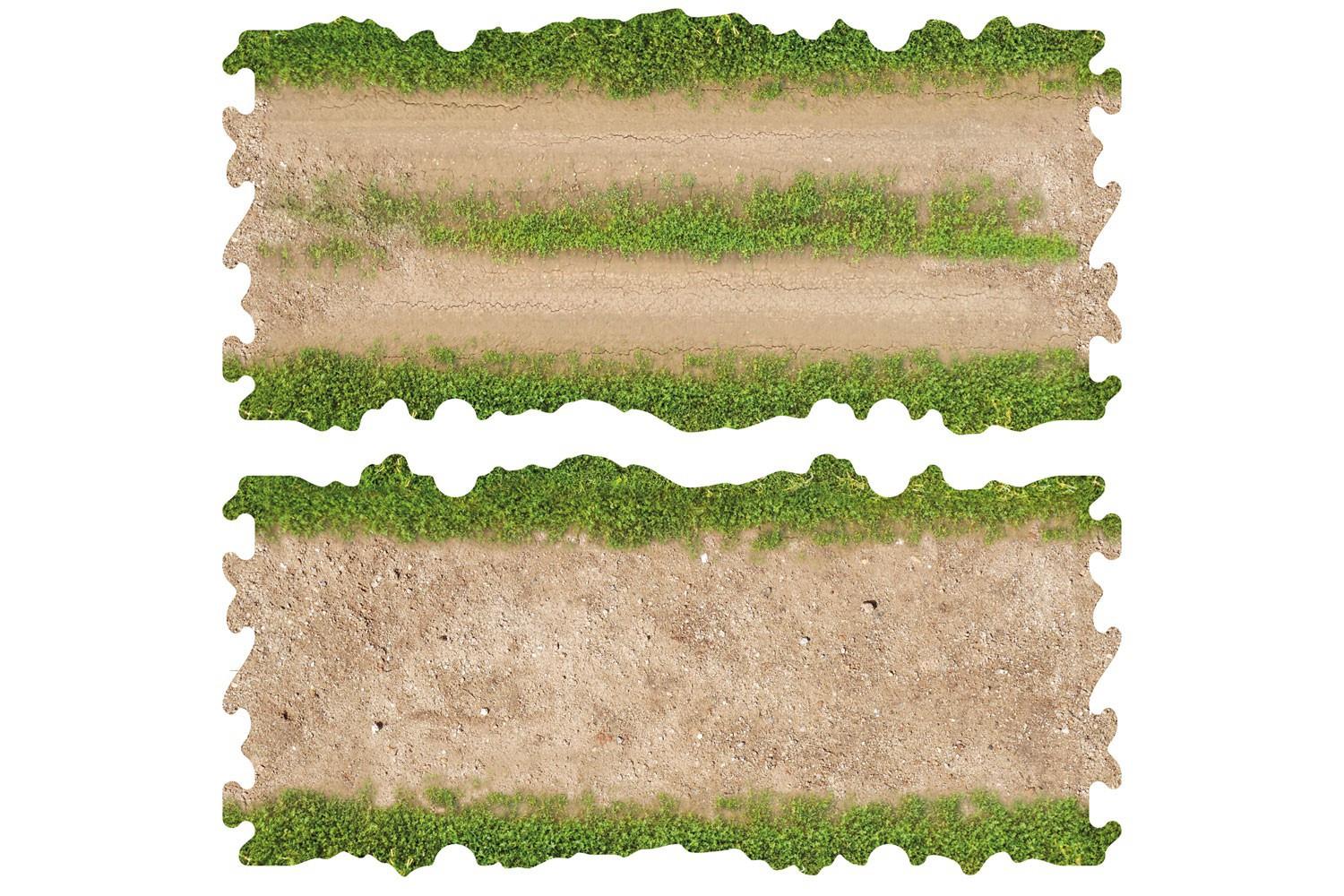 ToysWD Crawler Park: 2x Dirt And Grass Straights For 1/18 & 1/24 RC Crawler Park Circuit TWDTRK004