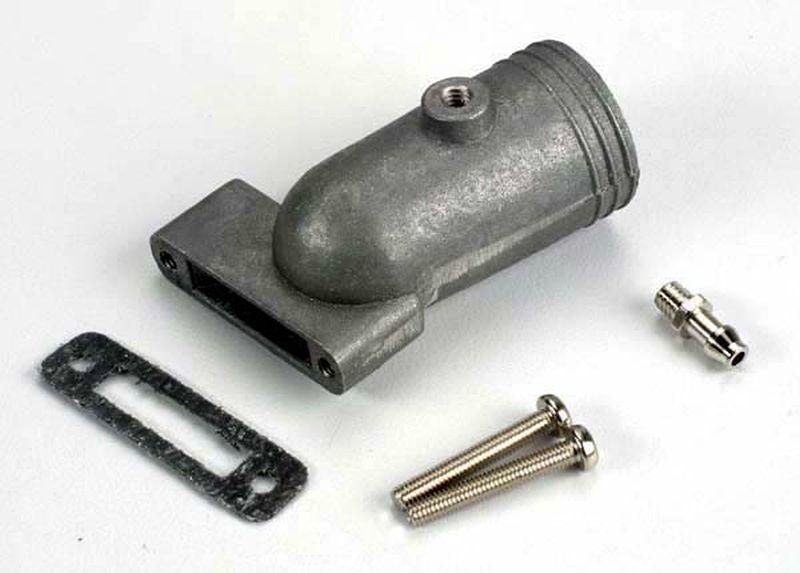 Traxxas EXHAUST HEADER/ GASKETS/ FITTI 4055