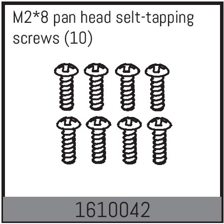 Absima M2*8 pan head selt-tapping screws (10 Pcs.) 1610042