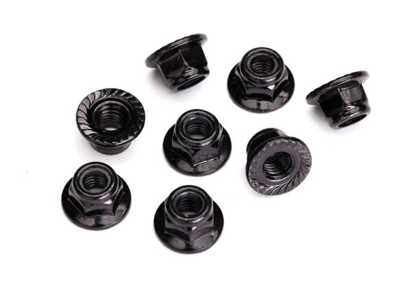 Traxxas 5mm Stop-Mutter mit Flansch M5 (Stahl, schwarz verzahnt) (8) 8447 - Abbildung 1