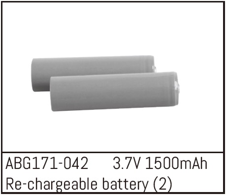 Absima Re-chargeable Li-Ion Batteries - 3.7V 1500mAh (2PCS) ABG171-042