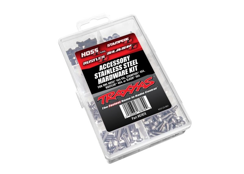 Traxxas Hardware-Kit Edelstahl 4X4 komplett Slash 4x4, Stampede 4x4, Rustler 4x4, Hoss 4x4 VXL 6787X
