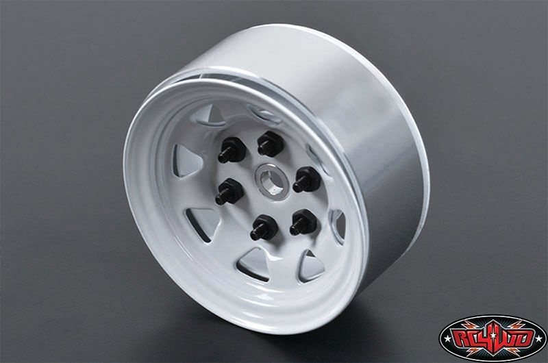 RC4WD Stamped Steel 1.55 Stock White Beadlock Wheel Z-W0035