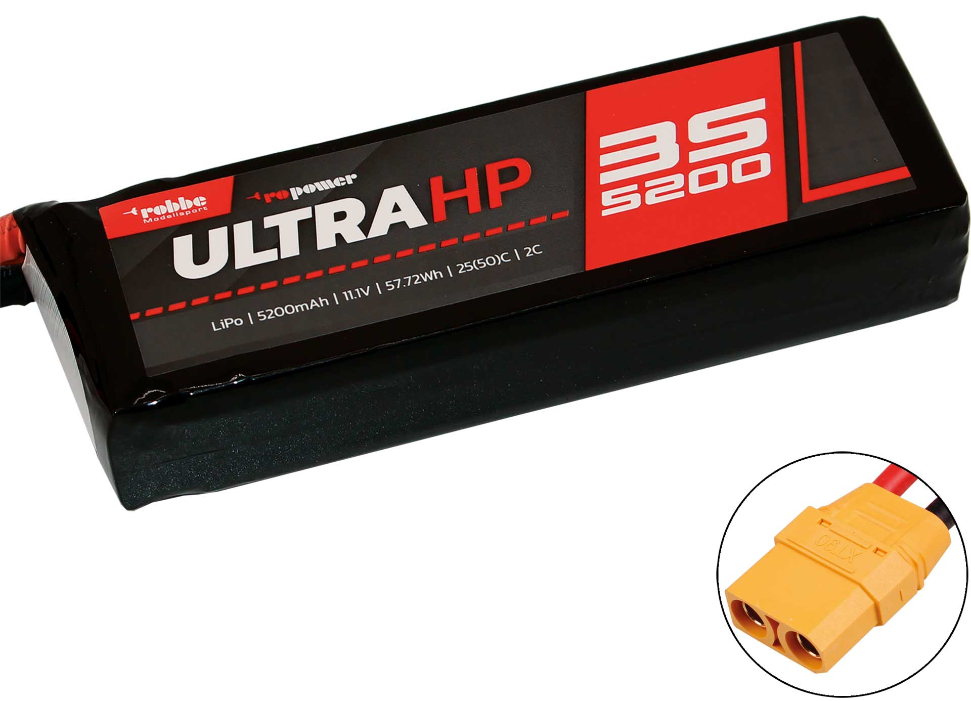 Robbe RO-POWER ULTRA HP 5200MAH 11,1 VOLT 3S 25(50)C LIPO AKKU XT-90 7347