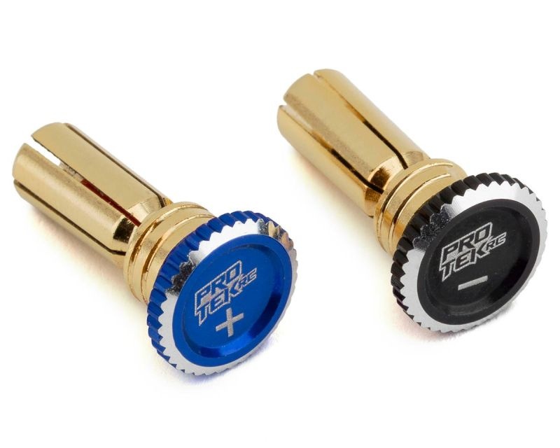 ProTek RC Twist-Lock 5mm Stecker mit Grips blau/schwarz