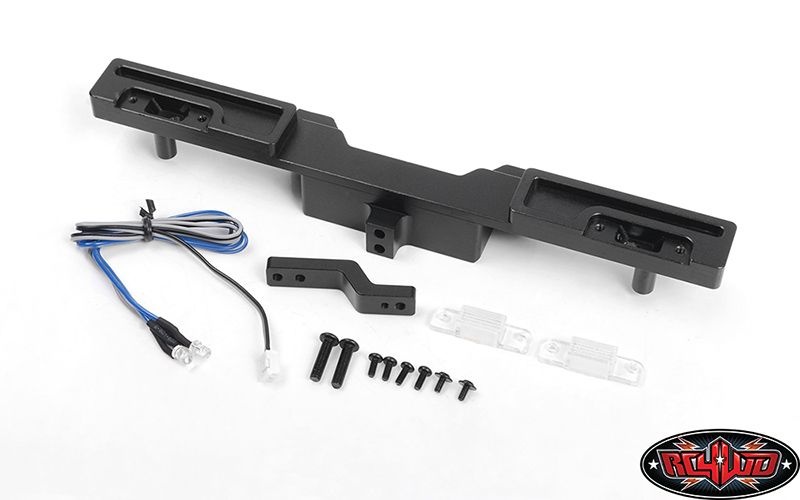RC4WD Oxer Steel Rear Bumper w/ Towing Hook, Brake Lenses + LED Li VVV-C1058