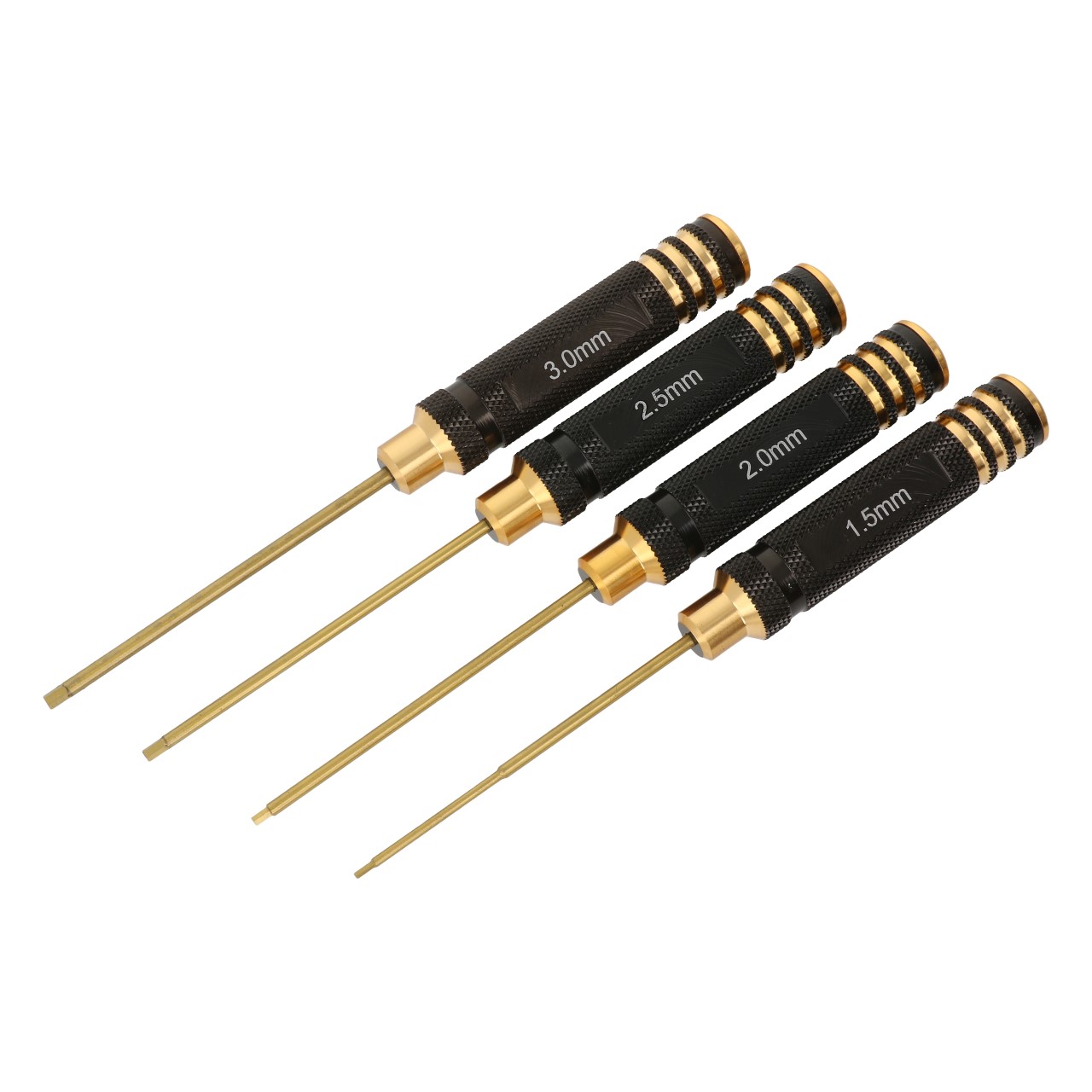 TT1605-02 Innensechskantschlüssel Set 1,5/2,0/2,5/3,0mm Schwarz
