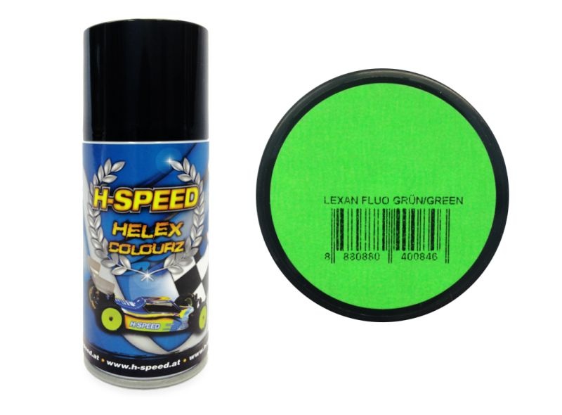 H-SPEED Lexan Spray Farbe Helex Colourz Fluo grün 150ml HSPS015