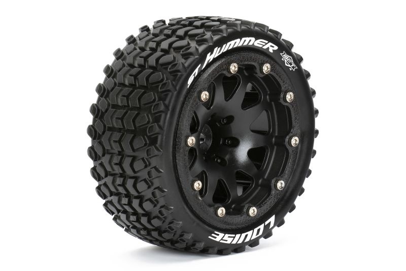 Louise MFT ST-HUMMER Bead-Lock-Felge schwarz 1/2 Offset (2) 1/10 Stadium Truck 2,8 L-T3314SBH