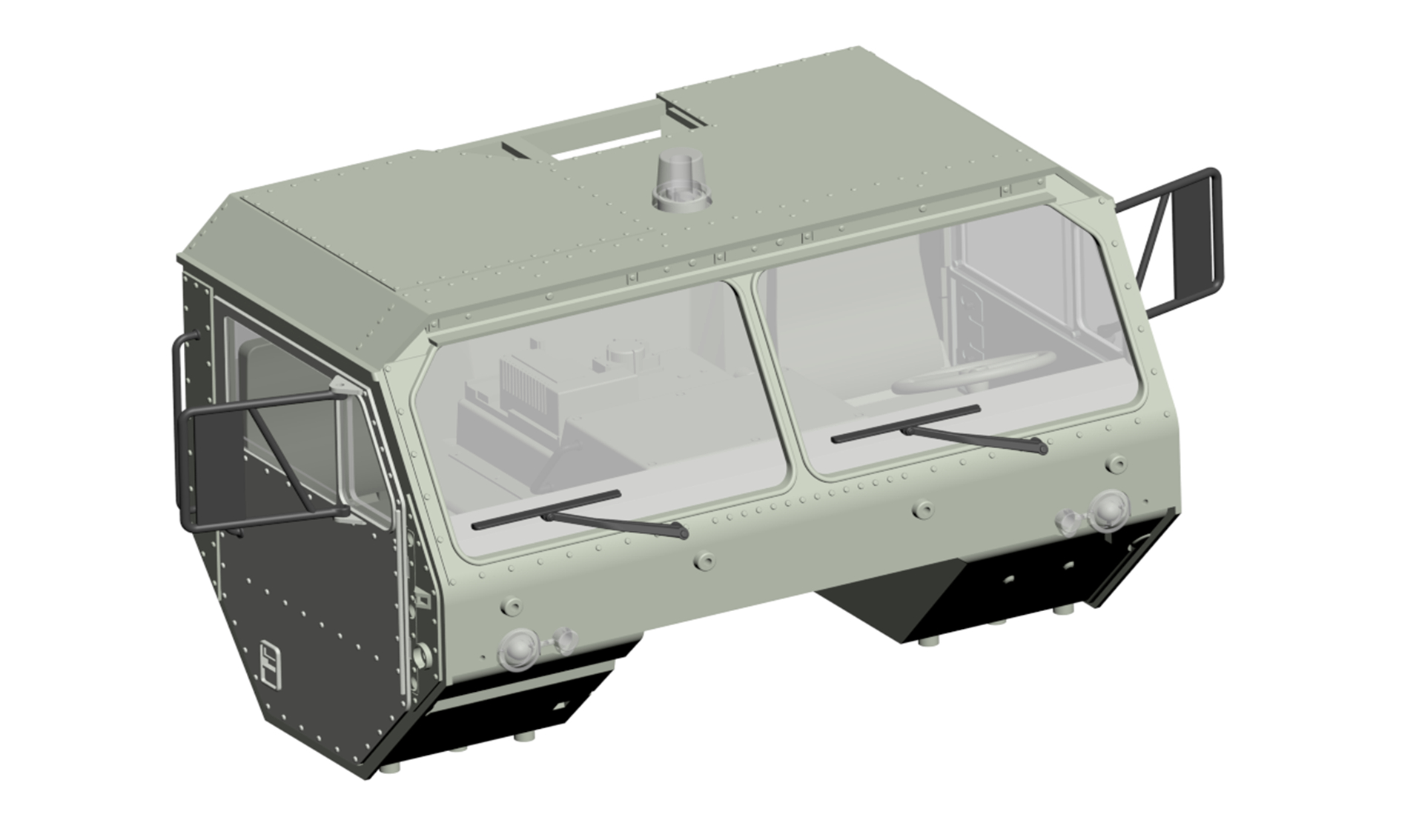 Amewi Fahrerkabine komplett grün für 8x8 Truck T021G