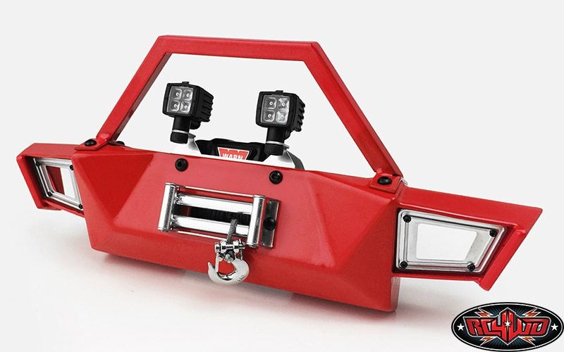 RC4WD Metal Front Bumper for Axial SCX10 I & II (Red) VVV-C0258
