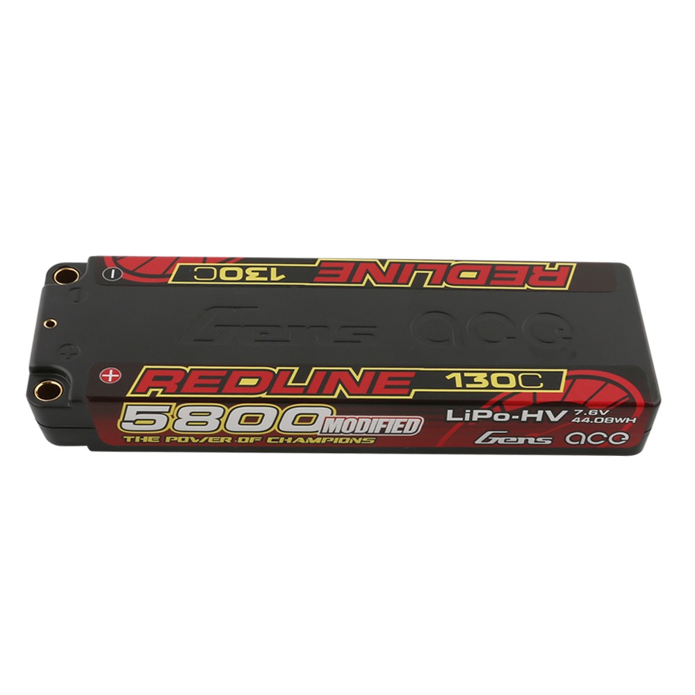 Gens ace Akku LiPo 2S HV 7.6V-130C-5800 (5mm) 139x48x19mm 225g GE4RL-5800H-2T5