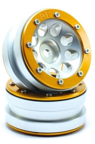 Metsafil Beadlock Wheels PT- Ecohole Silber/Gold 1.9 (2 St.) MT0050SGO