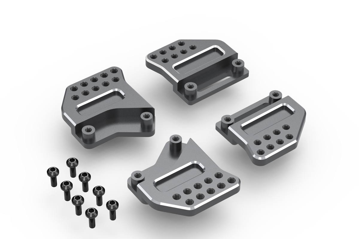 HPI Aluminum Dämpferbrücken Set (Gunmetal) 161149 - Abbildung 1