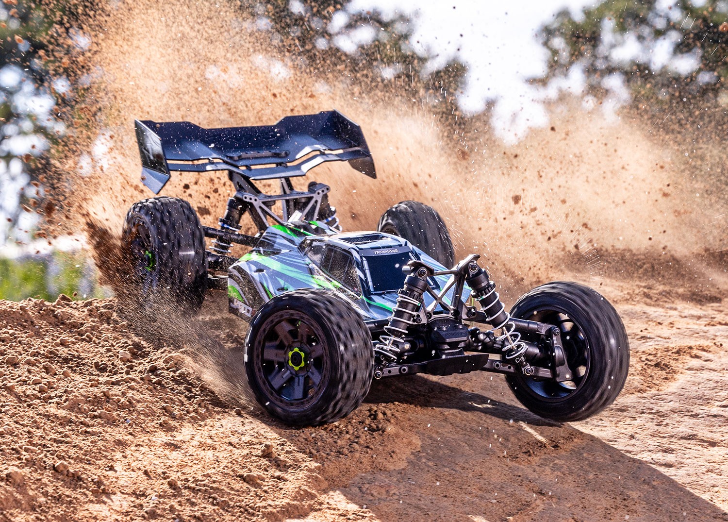 Traxxas JATO 4x4 BL-2S Brushless Buggy grün HD-Teile ARTR 90154-4
