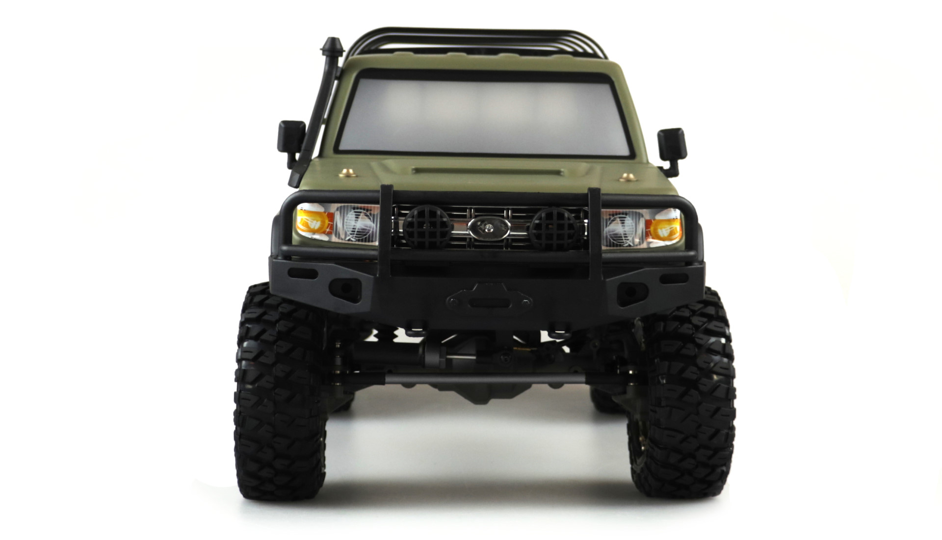 Amewi AMXRock RCX10BS Scale Crawler Pick-Up 1:10, RTR militär grün 22460