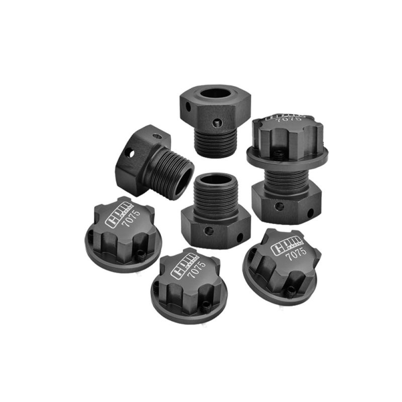 GPM Alu-Radmitnehmer mit Muttern schwarz (4) ARRMA Krat, Tal, Typh, Sent, Out, Notor, Limi MAK010BK