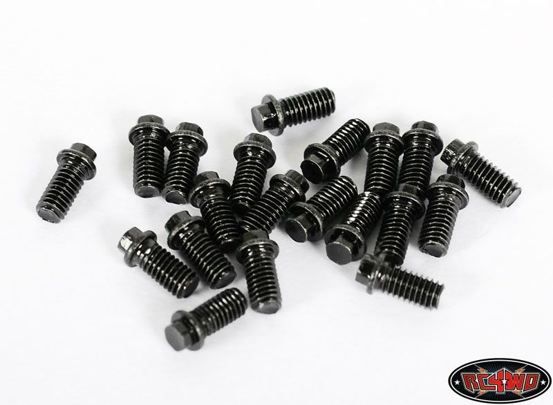 RC4WD Miniature Scale Hex Bolts (M3x6mm) (Black) Z-S0696