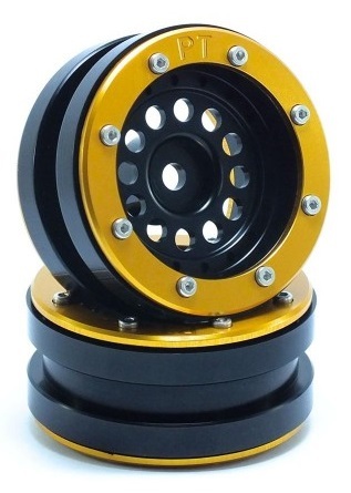 Metsafil Beadlock Wheels PT-Bullet Schwarz/Gold 1.9 (2 St.) MT0020BGO