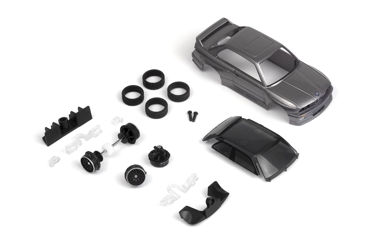 HPI nano-TTR 1989 BMW M3 E30 Ravaglia Karosserie Set Dark Silver 160997