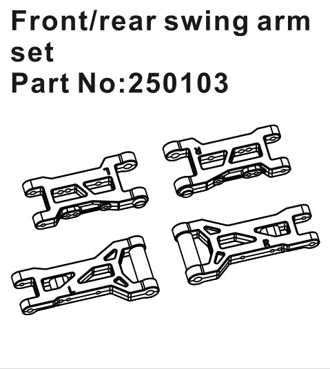 Hobby Plus Front/Rear Swing Arm Set 250103