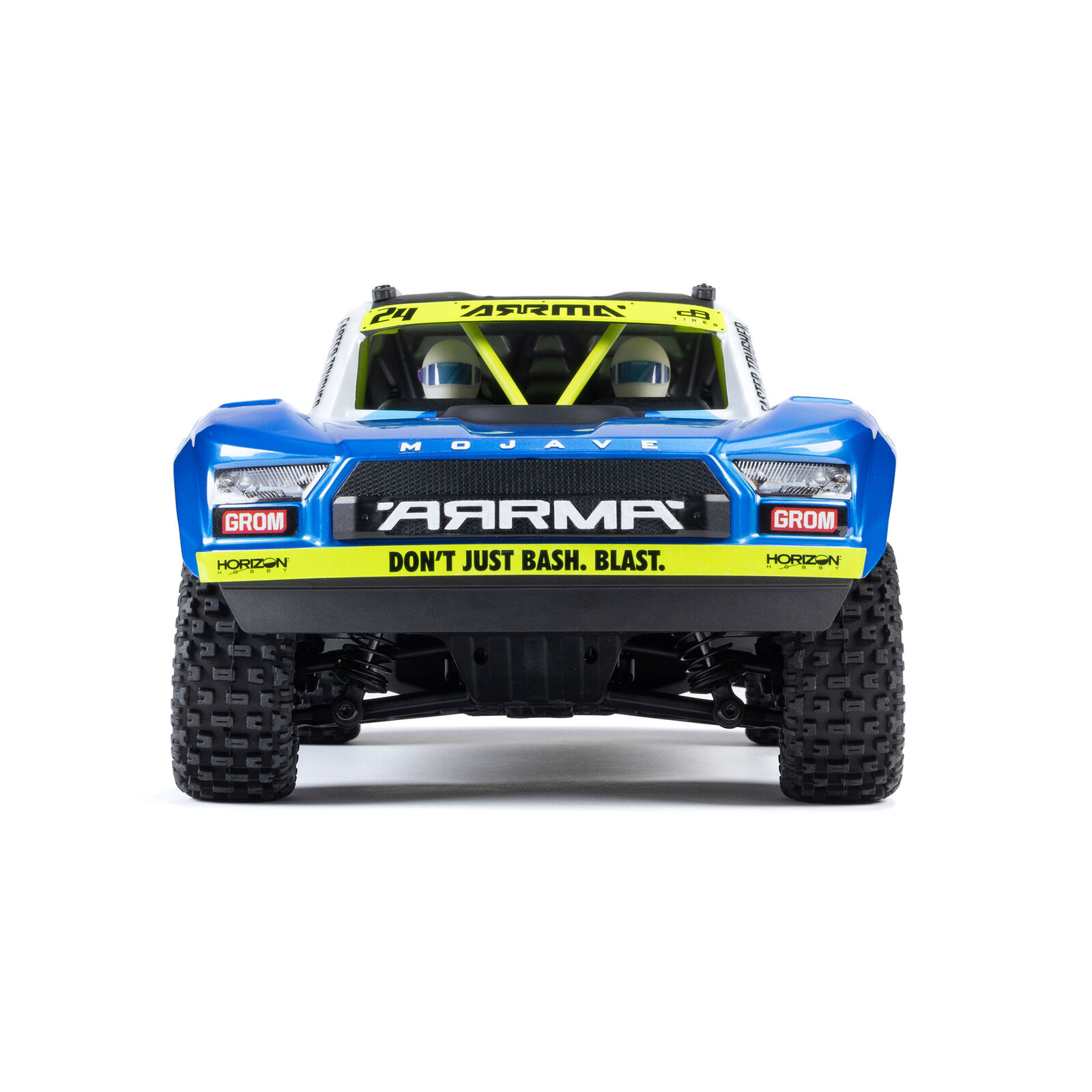 ARRMA MOJAVE GROM MEGA 380 Brushed 4X4 Small Scale Desert Truck RTR mit Akku & Lader, Blue/White ARA2104T2