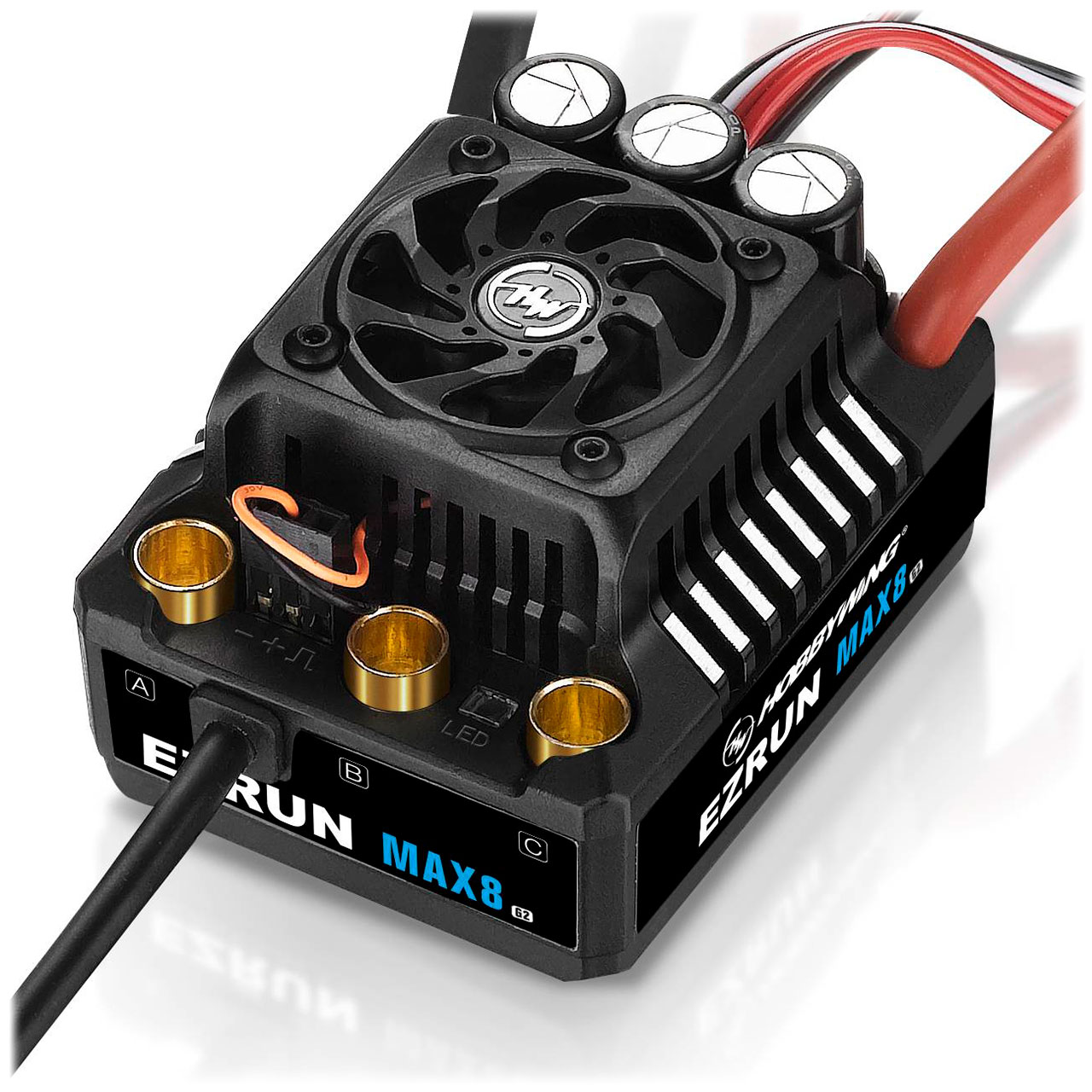 Hobbywing Ezrun MAX8 G2 Regler Sensorless 160 Amp, 3-6s LiPo, BEC 6A 30103203 - Abbildung 1
