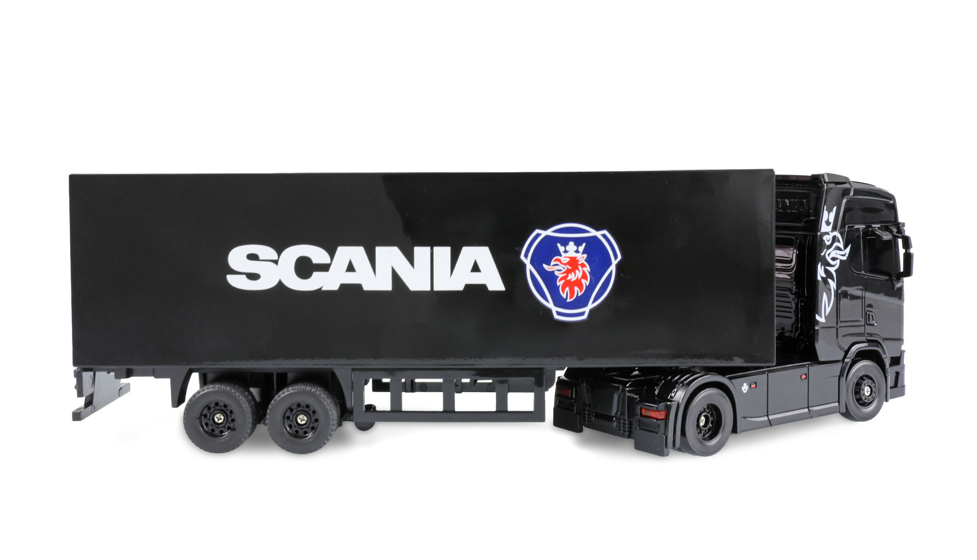 Amewi Scania 730 S Mini LKW mit Kofferauflieger proportional 4WD 1:64 RTR schwarz - Abbildung 10