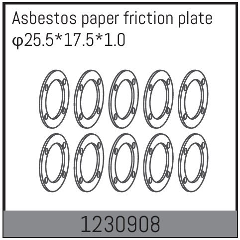 Absima Differential Dichtpad 25.5*17.5*1.0 (10 St.) 1230908