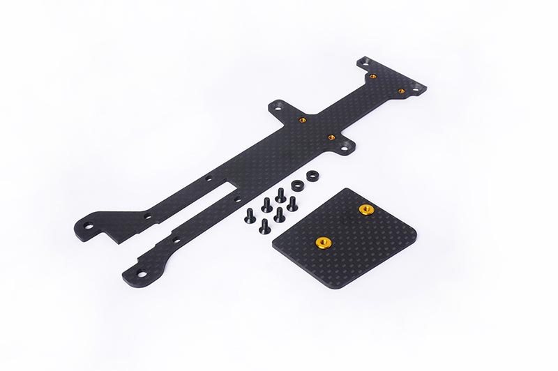 Koswork Radioplatte & Regler Halterung Carbone 2.0mm - Optima Mid KOS04321 - Abbildung 1