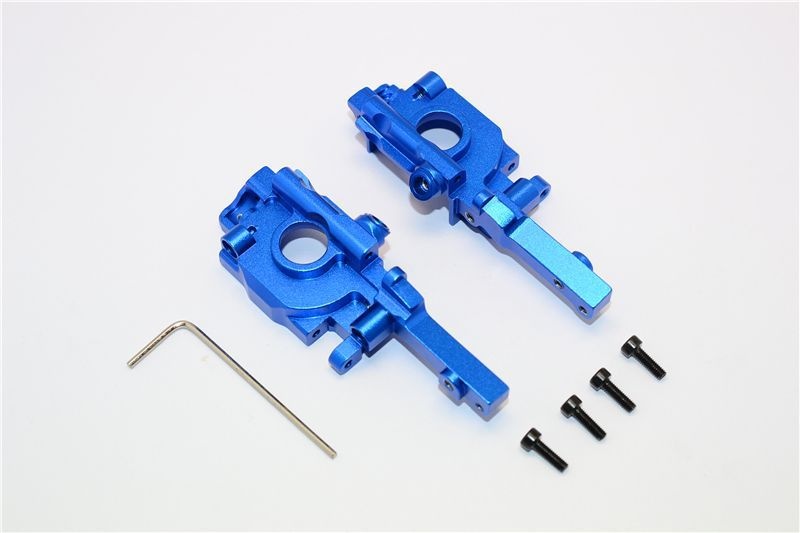 GPM Alu Getriebebox eloxiert hinten blau Traxxas 1/16 E-Revo