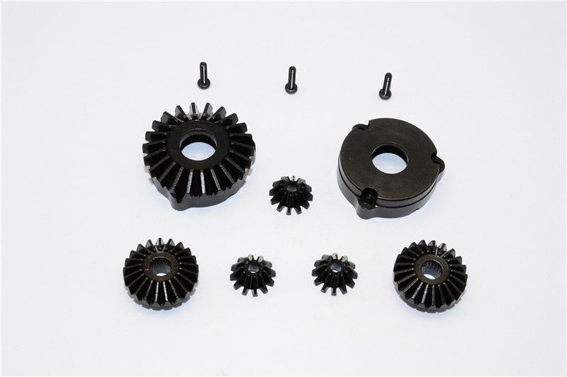 GPM Kegelzahnräder hinten schwarz (7 Stk.) Tamiya CC01