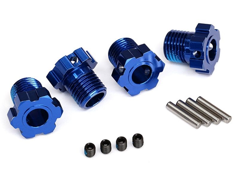 Traxxas Radmitnehmer splined 17mm blau eloxiert 8654