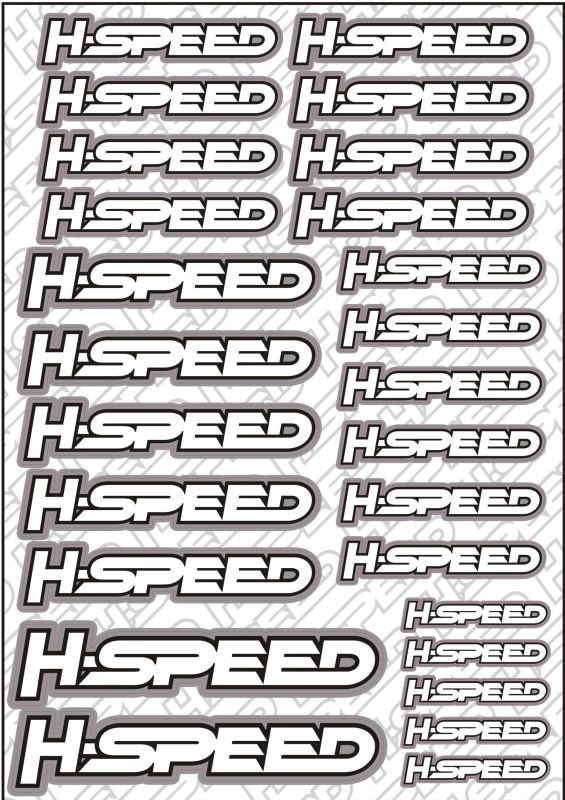 H-SPEED Aufkleber Bogen GRAU HSP0003