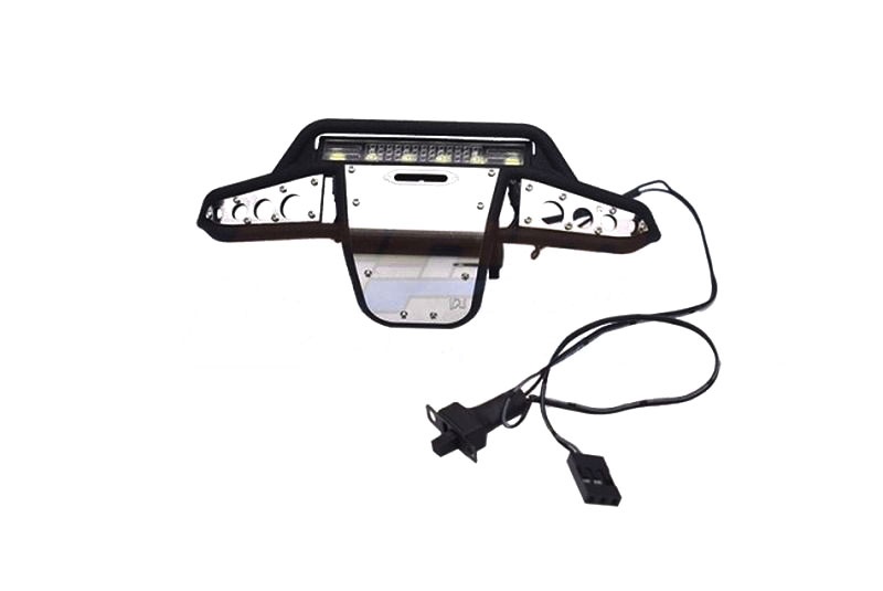 GPM Bumper Edelstahl vorne schwarz mit 6 LED-Scheinwerfer TRX-4M TRX4MZSP1228BK