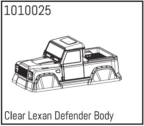 Hobby Plus Clear Lexan Defender Body 240129