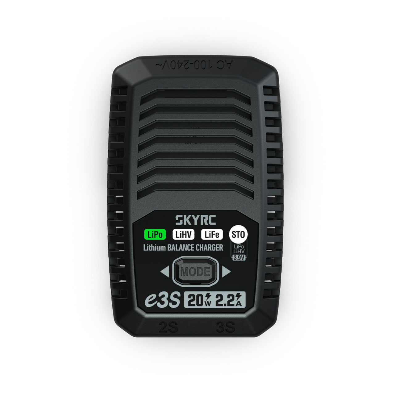 SkyRC e3s AC Ladegerät LiPo 2-3s 2,2A 20W SK-100219-01