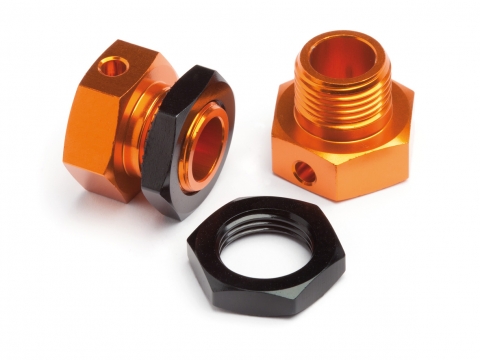 HPI Radmitnehmer-Adapter 6.7mm (Ora/Schw/Trophy Buggy) 101792