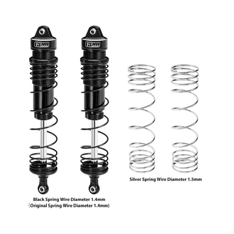 GPM Alu-Dämpfer hinten progressiv 144mm schwarz ARRMA 1/8 Mojave 4S MAM4144RBKBK