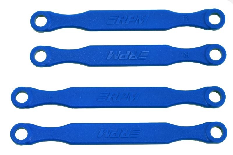 RPM Sturz-Link-Kit fix oben v/h blau für TRX 4x4 Slash, Rustler, Stampede, Bigfoot 72125