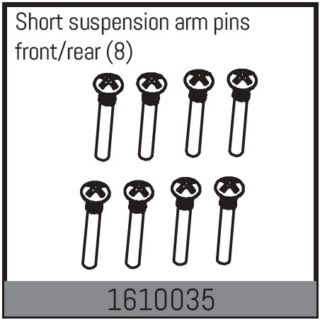 Absima Short suspension arm pins front/rear (8 Pcs.) 1610035