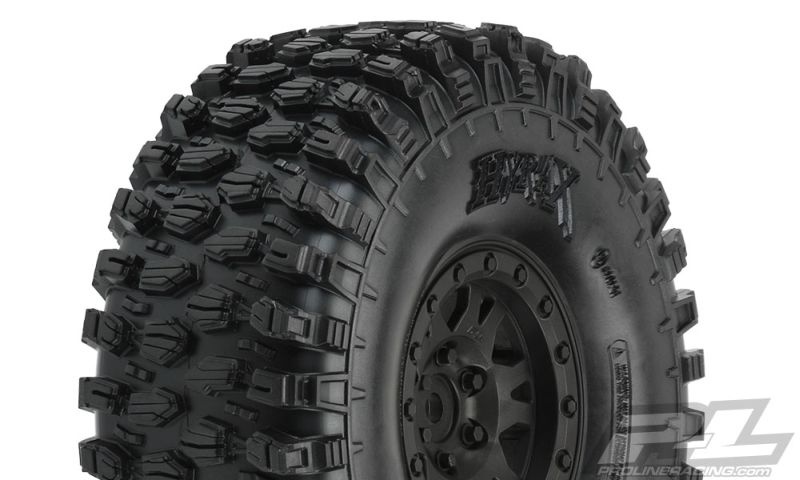 Pro-Line Hyrax 1.9 G8 Rock Crawler Reifen auf Felge v/h (2) Impulse schwarz Plastik Internal Bead-Loc 10128-10