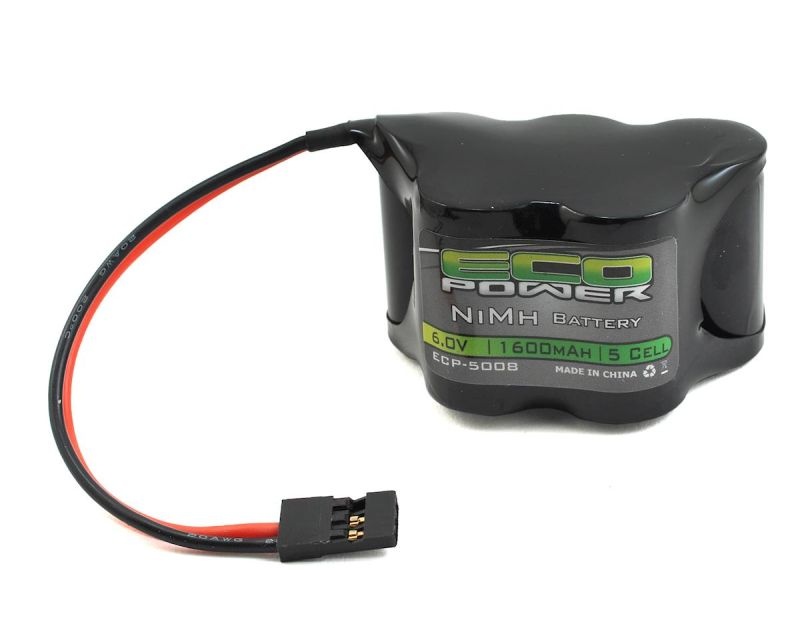 EcoPower 6.0V/1600mAh 5-Cell NiMH 2/3A Hump Empfänger Batterie Pack ECP-5008 - Abbildung 1
