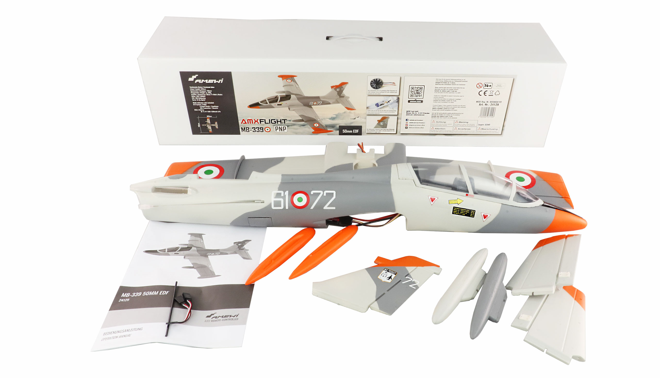 Amewi AMXFlight MB-339 820mm EDF Jet PNP 24129