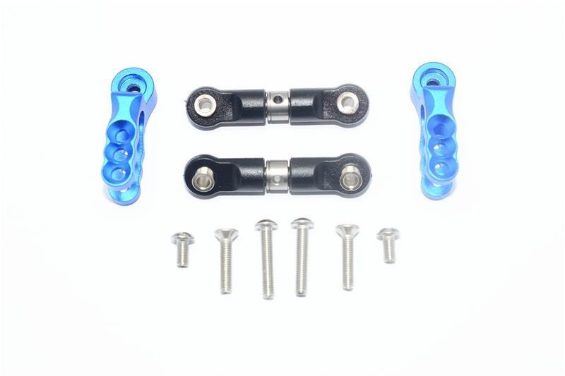 GPM Alu Servohorn mit Spurstangen blau (2 Stk.) Traxxas 1/10 E-Revo