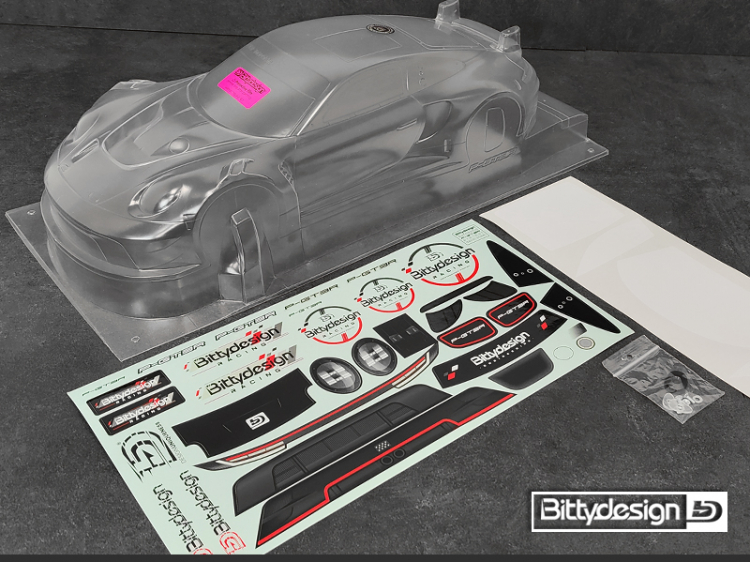 Bittydesign P-GT3R 1/10 GT Clear Body 190mm BDGT-190PGT3R