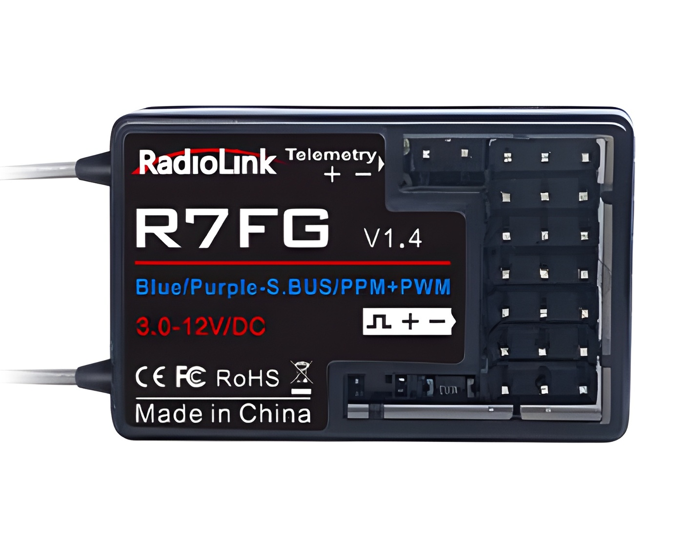 RadioLink Empänger R7FG 7ch mit Powerkabel R7FG-VC